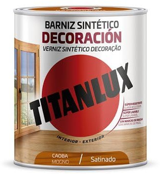 Barniz Sintético Decoración Satinado Caoba 750ml Titanlux M11100434