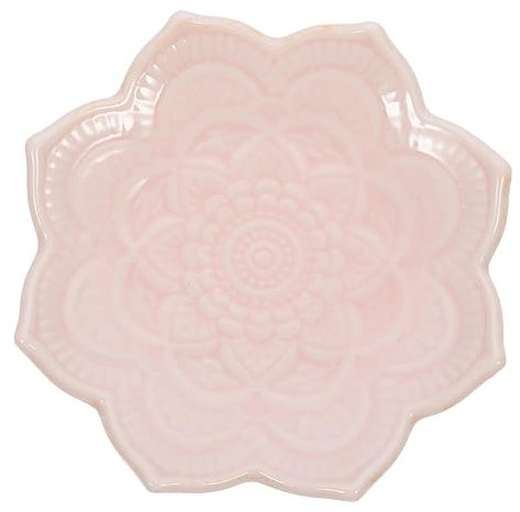 Cabilock 3pièces Plateau Céramique Décoratif Pour Bijoux Coupelle à Bijoux Mandala Organisateur Élégant Pour Bagues Colliers Et Boucles Oreilles Pour Salle De Bain Chambre Rose