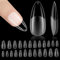 Nzakybbi 240 Stück Nageltips Almond Full Cover Nail Tips Mandel Soft Gel Nagel Tips für Gelnägel, Pre-Shaped Mandelform Nagelspitzen Pre-buff Künstliche Nägel mit Box, 10 Größen