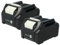 vhbw 2X Akku kompatibel mit Makita MR007GZ, MP001G, MR009G, MR006G, MP001GZ, MR007G, MR006GZ Elektrowerkzeug (2500 mAh, Li-Ion, 40 V)