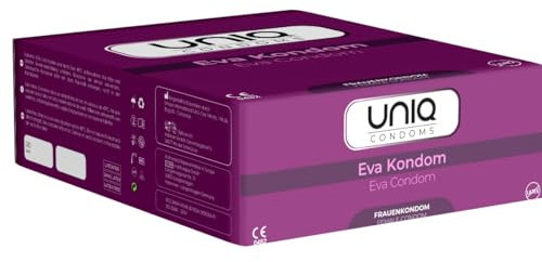UNIQ Eva Frauenkondom, latexfreie Frauenkondome, Großpackung, Einheitsgröße, Kondom für Frau, 1 x 50 Stück