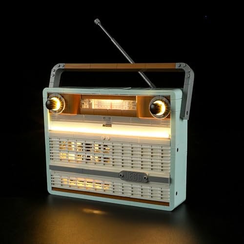 YEABRICKS LED Licht für Lego-10334 Icons Retro-Kofferradio Bausteine Modell (Lego Set Nicht enthalten)