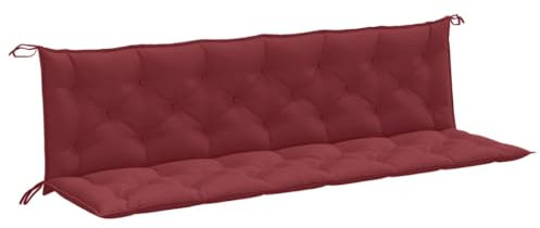 vidaXL Gartenbank-Auflagen 2 STK. Melange Weinrot 200x50x7 cm Stoff