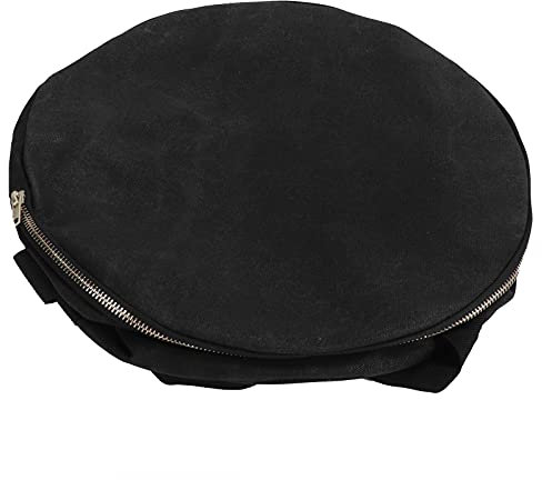 Dutch oven bag, camp oven carrying bag, portable with PE board on the bottom, side opening, lightweight with zipper, dutch oven carrying cover (Black)