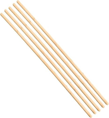 Wooden Broom Handle Stick Replacement Wood Handle Heavy Duty Durable Wood Broom 48 inces (120 cm) Long Mop Handle 15/16 (23/24mm) Diameter Broomstick Wooden Pole Only (Pack of 2)