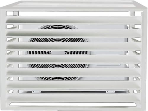 FLTRGO Air Conditioner Cover Privacy Fence Screen Outdoor AC Unit Enclosure Heavy Duty Heat Pumps Fence Hide Trash Can Enclosure Aluminum No Dig Fence for Garden Patio Lawn Pool Equipment~/