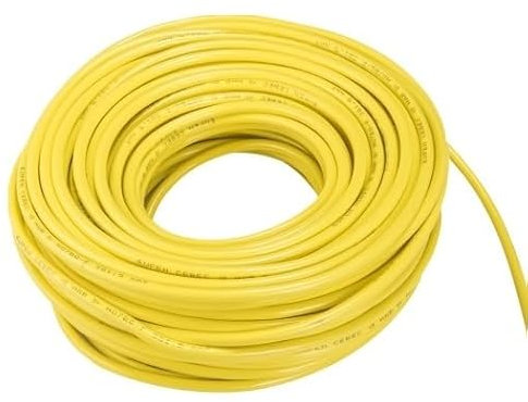 Mehrfarbige Elektrische Leitungen, H07BQ-F 3x2,5 mm, Gelb-Grün-Blau-Orange-Leuchtorange (Gelb, 10m)