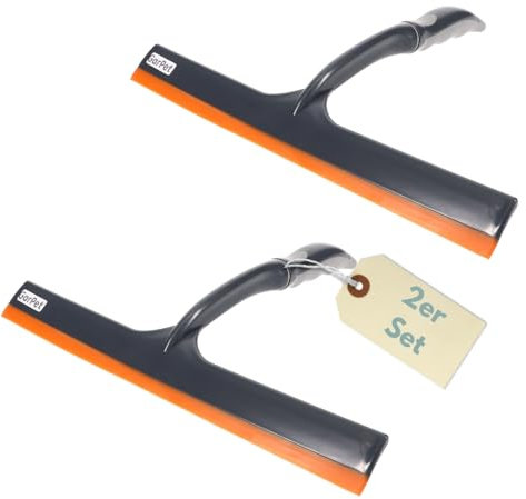 2X Glasabzieher mit Silikonlippe 30 cm Abzieher Dusche Duschabzieher Fensterwischer Scheibenwischer Glaswischer Fensterreiniger Fensterabzieher Profi