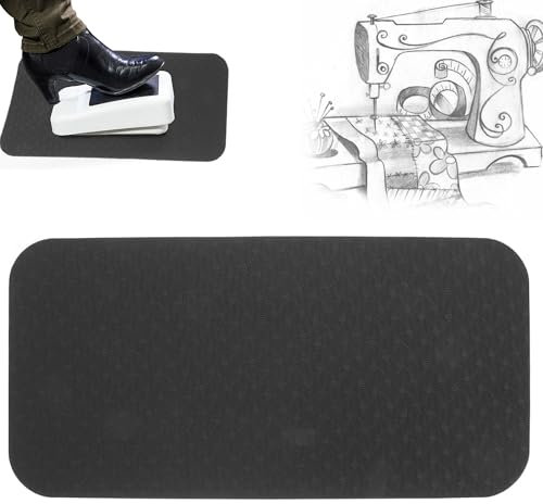 CHENNAN Nähmaschinen-Pedalmatte Nähmaschinen-Fußpedal Rutschfestes Pad Sewing Machine Pedal Mat Nähmatte Schützt Boden Fußpedalmatte für Nähmaschinen Ort Stelle Fixiert, 34 * 17 * 0.8 cm (Schwarz)