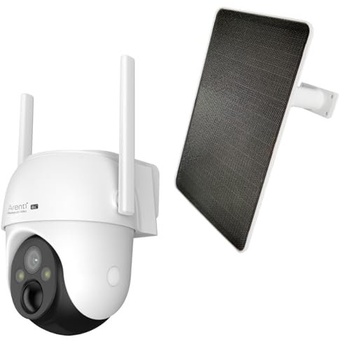 ARENTI GO3G Kit3-4G LTE Battery Operated Wireless 2K 3MP Security Camera with Solar Panel