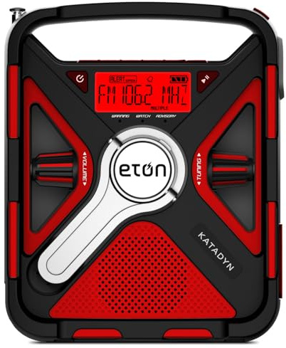 Eton Quest Notfallradio mit Solar & Handkurbel – DAB+/AM/FM/SW/WB, USB-Ladefunktion, LED-Taschenlampe & Ambientelicht, Bluetooth, spritzwassergeschützt