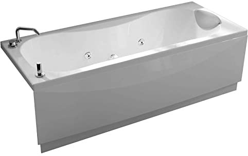 novoalugas Calypso – Baignoire 170 x 70 droite Griferia Blanc 1 Panneau