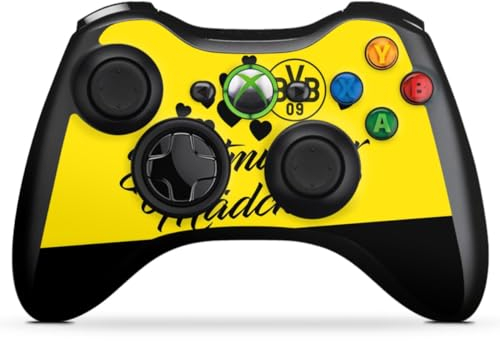 DeinDesign Skin kompatibel mit Microsoft Xbox 360 Controller Folie Sticker BVB Borussia Dortmund Dortmunder Mädchen