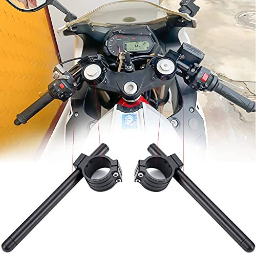 Fullibars kit semimanubri Ø 36mm per moto forcella Ø 36mm cafe racer semi manubri inclinazione 7°,tubo Ø 22.2mm,realizzato in CNC alluminio