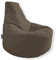 PATCH HOME Gamer Kissen & Lounge Sitzsack – befüllbar mit Reißverschluss, gefüllt mit Styropor, geeignet für In- & Outdoor. Perfekt als Gaming Sessel Sitzkissen (Khaki - Ø 75cm x Höhe 80cm)