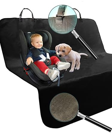 Hund Autositzbezug - Hund Auto Rückbank 146 x 143 cm Hund Autositzbezüge Haustierbezug Autositzschutz Rücksitz Hinten Zubehör für Haustiere Kinder Wasserdicht Langlebig Rutschfest Kratzfest Waschbar
