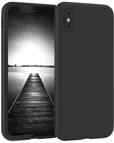EAZY CASE - Silikon Hülle für iPhone XS Max Hülle weich stoßfeste Schutzhülle mit Kameraschutz Handyhülle iPhone XS Max Silikonhülle Dünn mit Premium Schutz TPU Cover Phone Case in Schwarz