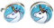 Miniblings Einhorn Ohrclips Cabochon Hänger Fabelwesen Pferd Fantasy 13mm - Handmade Modeschmuck I Ohrhänger Ohrschmuck