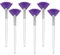 Maitys 6 Pieces Fan Mask Brushes Soft Fan Facial Mask Applicator Tools Brush Makeup Brushes Cosmetic Tools with Handle for Makeup Women(Purple Hair)