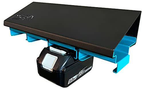 MegaMaxx Heavy Duty Steel Power Tool Battery Storage Holder - Wall Mountable Racking Drill DIY Storage Unit - Compatible with Makita Cordless Batteries