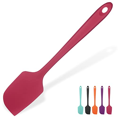 Espatula Silicona 35.6cm Larga: U-Taste 315℃ Resistente al Calor Paletas de Cocina Extra Grande, Espátula de Goma Antiadherente Rígida Flexible - Lengua de Cocina sin BPA para Hornear, Rojo