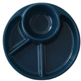 Fondueteller 2 Teiliges Set Fondue Teller Bunt mit 12 Fonduegabeln, Rund 23.2cm/9in
