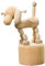 Bodhi2000 Lernspielzeug, Statue, Modell, pädagogisch, Mehrzweck-Holz, Cartoon, Tanzen, DIY, Tierdekoration, Familienspiel, Geschenk für Kinder – kleiner Hund