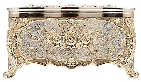 Cabilock Vintage Taschentuchbox - Gold, Acryl - Elegant, Luxuriös - Rechteckig - Für Zuhause, Büro, Auto & mehr