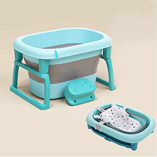 K IKIDO Große Baby Badewanne faltbar für Babys von 0-72 Monaten Ergonomische Babywanne (324-blau)