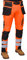 Men’s Hi Vis Trousers high Visibility Cargo Workwear Soft Heavy Duty Multi Pocket Easy Care Pants Reflective Tape Work Trousers (ORANGE1, 34W X 32L)