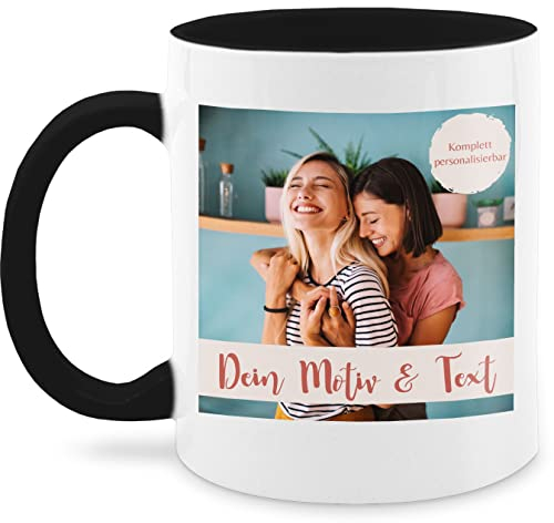 Tasse Tassen 325ml - eigenem - Eigenes Foto I Eigenes Bild - 325 ml - Schwarz - tassenbild fototasse selbst drucken photo kaffeetasse fotobecher customized mug selber gestalten custom häferl