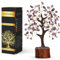 Amethyst-Baum – Edelsteinbaum – Kristall-Geldbaum – Schreibtischdekoration ästhetisch – Feng Shui Geldbaum – Kristalldekor – lila Kristallbaum – Reiki-Dekor – Hauseinweihungsgeschenke neues Zuhause