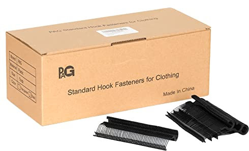 PAG 2.5cm J Haken Standard Etiketten Befestigungen für Kleidung Preisschild Label,Tagging Widerhaken Geeignet für Kleidungsstück Preisschilder, 3000 Stück,Schwarz