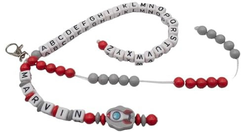 Rechenkette mit Namen ABC Junge Astronaut Geschenk Einschulung Schlüsselanhänger personalisiert Anhänger Ranzen Schultüte