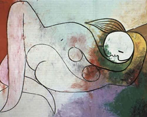 DTAUPREB Malen nach Zahlen für Erwachsene DIY Ölgemälde-Kits Nackte Frau Pablo Picasso Malen nach Zahlen Zeichnen auf Leinwand Art Decor Geschenke