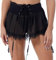 Damen sexy Taille Riemchen-Clip-Rock (Schwarz)