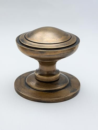 Solid Brass Centre Door Knob | Centre Door knob Pull Handle on Rose Center Door knob in Antique Brass, Nickel and Polished Brass