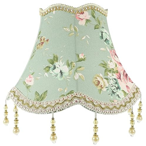 Housoutil Abat-Jour En Tissu Jacquard Motif Rose 12 Pouces Abat-Jour Décoratif En Métal Pour Lampe De Table Et Lampadaire Chambre Salon Bureau