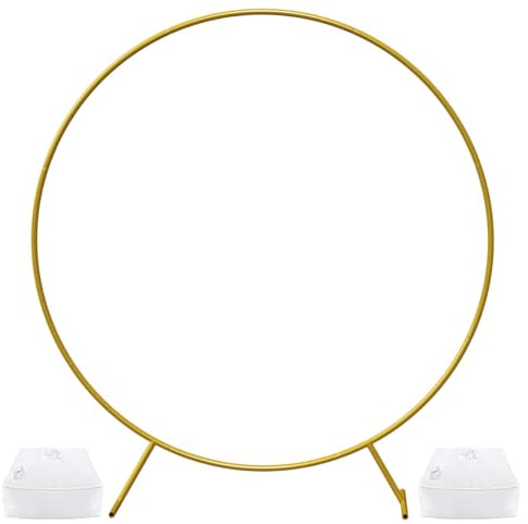 PILIN Runde Ballonbogen Kit, MetallBallonBogen, Luftballon Bogen, 1.8M Runde Ballonbogen Kit mit 2 Wasser füllbafür Party, Hochzeit, Geburtstag Dekoration Gold