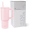 Simple Modern Thermobecher mit Strohhalm und Griff | Isolierter Edelstahl-Trinkbecher Eiskaffee-Reisebecher | Geschenke für Frauen und Männer | Trek | 890ml | Blush