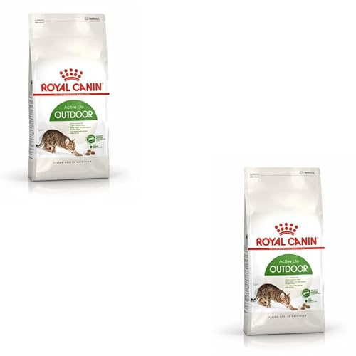 ROYAL CANIN Outdoor | Doppelpack | 2 x 400 g | Trockenfutter für Katzen | Für ausgewachsene Katzen (vom 1. bis zum 7. Lebensjahr) mit häufigem Freilauf und regelmäßiger Bewegung