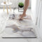 Hixingo Tapis de Bain Antidérapant Moderne Motif Marbre Tapis Salle de Bain Diatomite Absorbant, Tapis Douche Séchage Rapide, Microfibre Tapis Vaisselle Tapis d'Entré (60x90cm,Gris Clair)