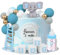 LARDUX 24 PCS Baby Shower Cake Decorations-Bear Cake Decoration DIY Cake Balls Decoration for Baby Boy Girl Birthday Party Gender Reveal Bear Baby Shower Cake Decor-Blue