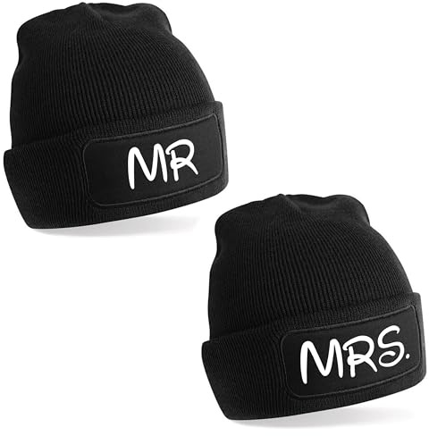 Herzbotschaft Set Beanie Strickmütze mit Spruch | Schwestern | Farbwahl | Unisex SoftTouch angenehm weiche und warme Wintermütze | OneSize Einheitsgröße für Erwachsene