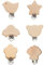 Attache Tetine Bois, Pince Attache Tetine, Kit Attache Tetine, Clip Attache Tetine, Sucette Clips Fixation pour Garçons Filles Bébé, 6 Pièces