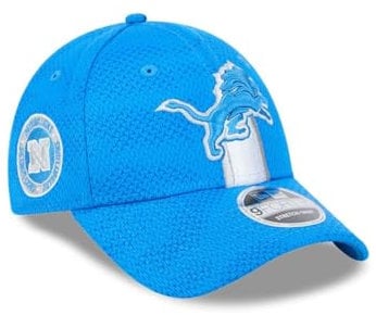 New Era Detroit Lions NFL 2024 Sideline Blau Verstellbare 9Forty Stretch Snapback Cap - One-Size