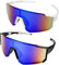 Ghazpmuk 2 Stück Sport Sonnenbrille, Polarisiert Fahrradbrille, Sportbrille, Rennrad Radbrille, UV400 Schutz Radsportbrillen, Schnelle Brille, Laufbrille für Outdooraktivitäten Wie Radfahren Fischen
