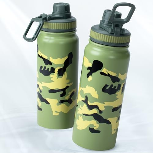 Eozakavod Gourde Inox Isotherme 700ML Gourde Isotherme Reutilisable Bouteille Isotherme Gourde Sport Inox Étanche Bouteille D'eau Isotherme Sans BPA Gourde Metal pour Sport Gym Bureau (Vert Clair)