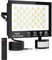 Security Lights Outdoor Motion Sensor,100W 10000LM PIR Security Light with Remote Control,6500K Cool White Motion Sensor Lights Outdoor,IP66 Waterproof LED Floodlight for Garden Yard Garage