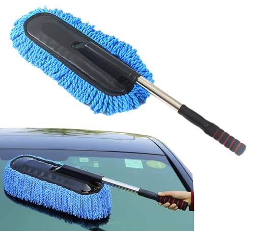 Extérieur De Duster De Voiture,Extérieur De Duster De Voiture sans Rayures Plumeau De Voiture en Microfibre Douce Brosse De Nettoyage De Voiture Outils De Nettoyage